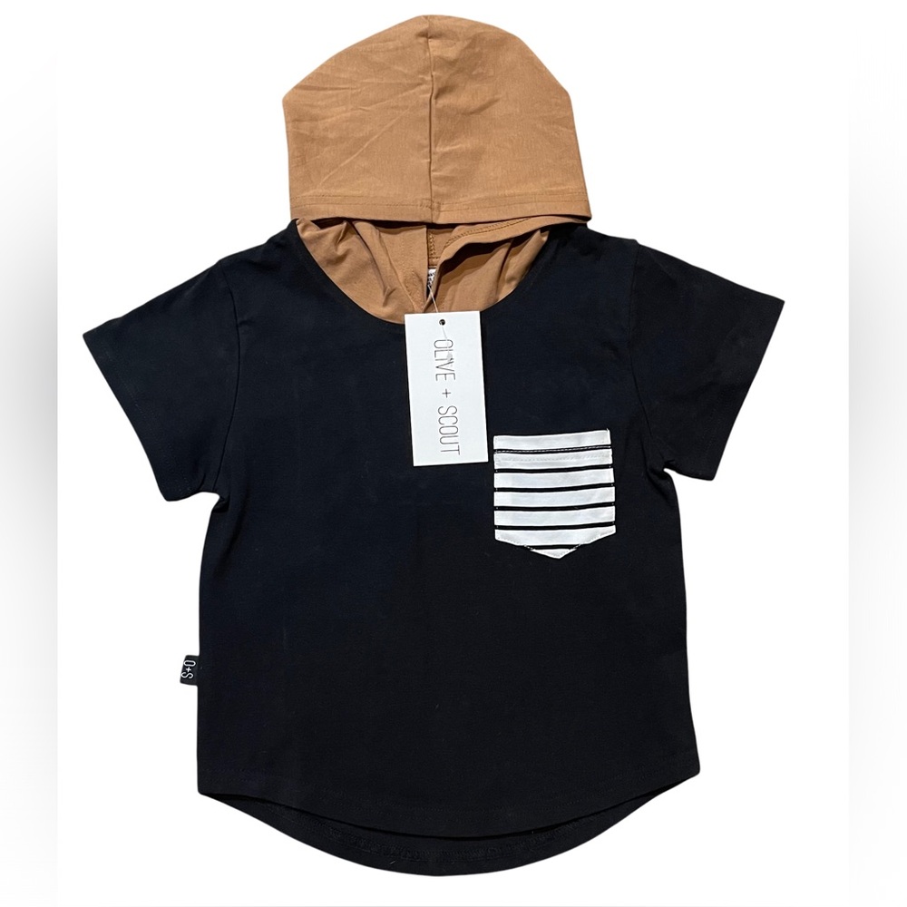 Black & Tan Kids Hooded TShirt